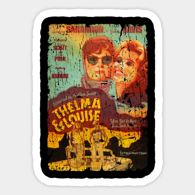 THELMA AND LOUISE MOVIE Sticker by sodakohan